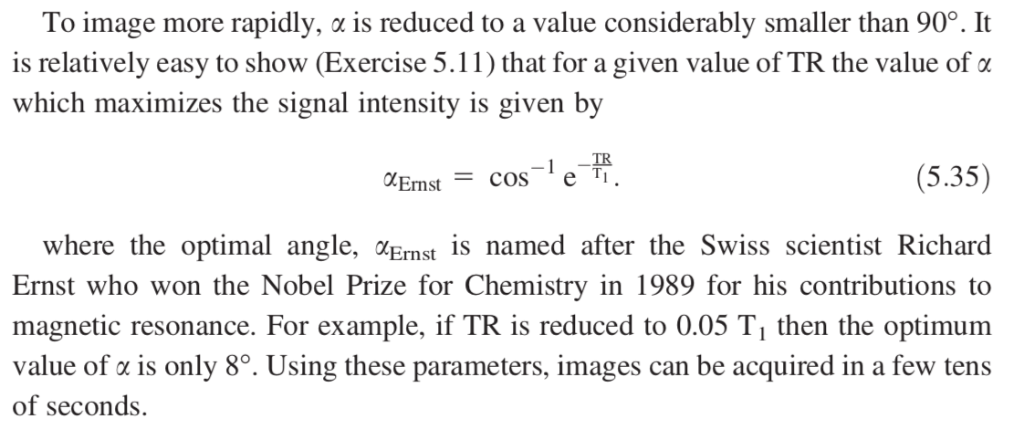 Solved 5.11 Derive the value of the Ernst angle given in | Chegg.com