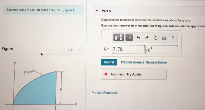 Solved Suppose that a = 2.89 m and b = 1.7 m . (Figure 1) | Chegg.com