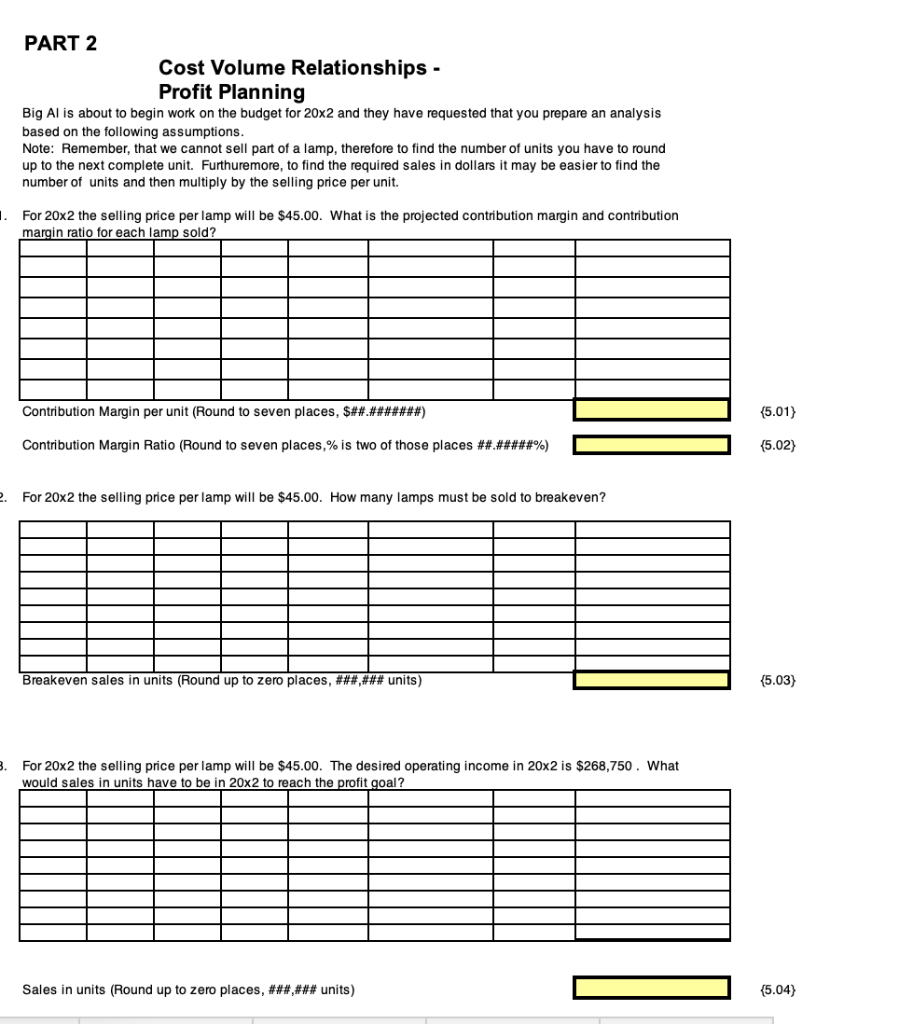 Fixed and Variable Cost Determinations Unit Cost