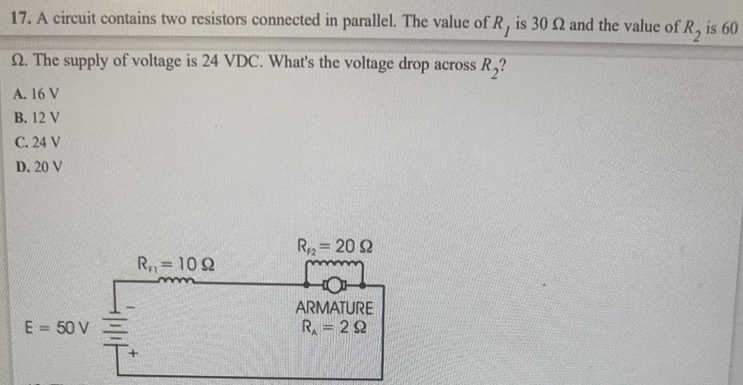 Solved A circuit contains two resistors connected in