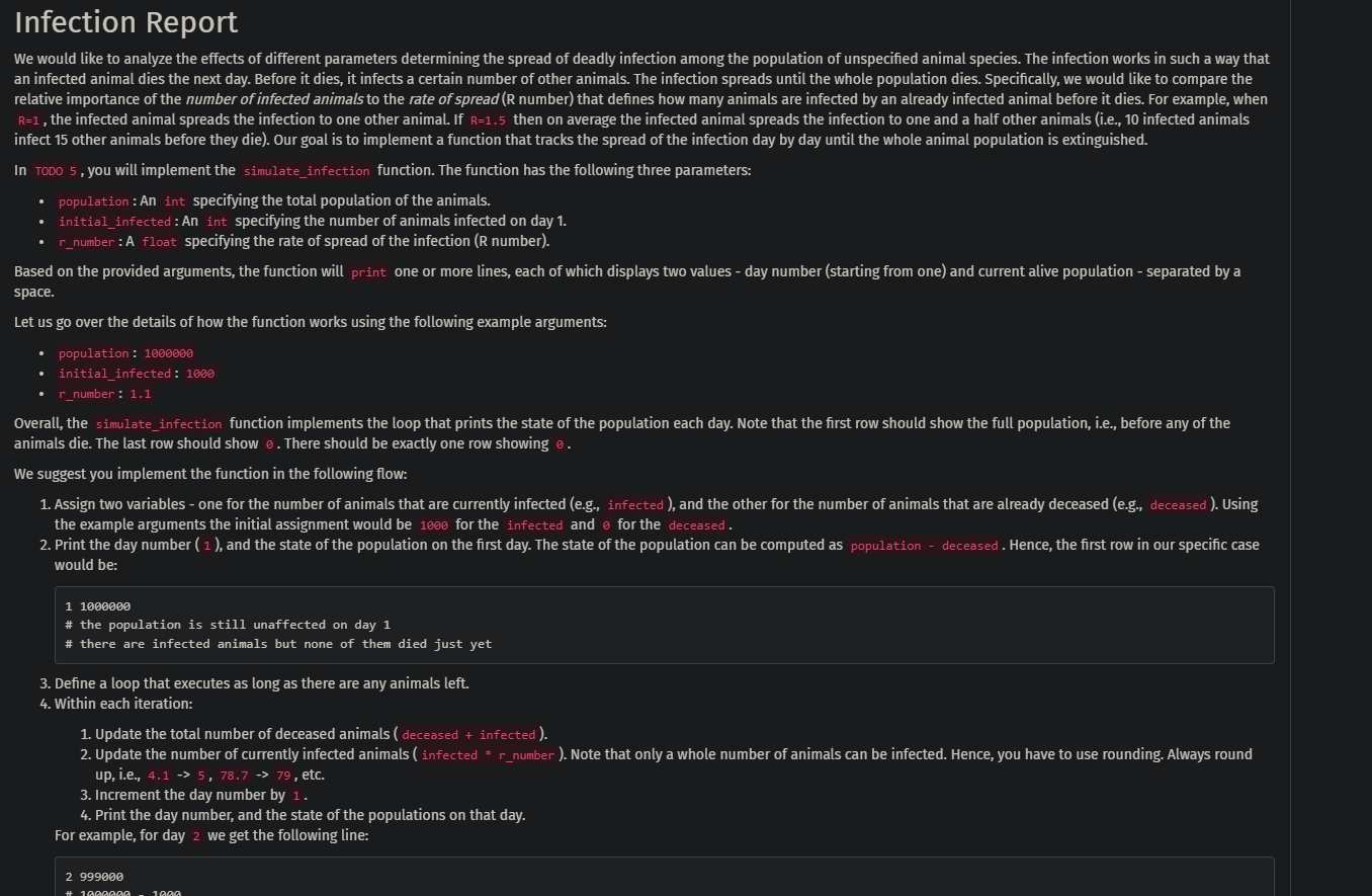 Solved Infection Report We would like to analyze the effects | Chegg.com