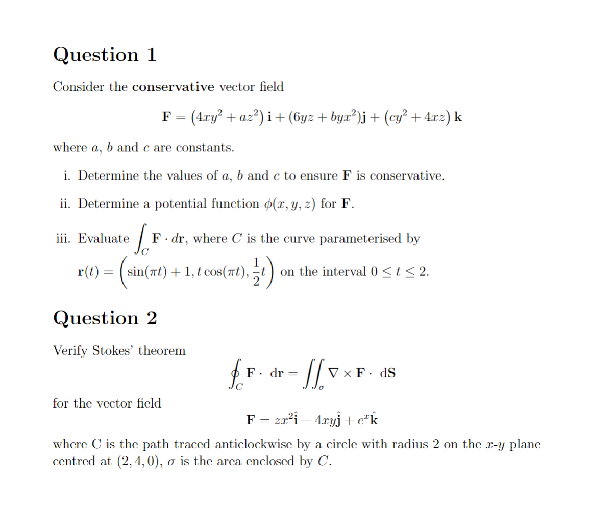 Solved Consider The Conservative Vector Field | Chegg.com