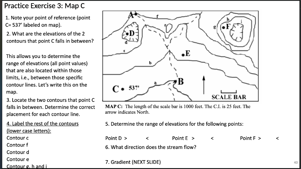 Solved Practice Exercise 3: Map C 1. Note your point of | Chegg.com