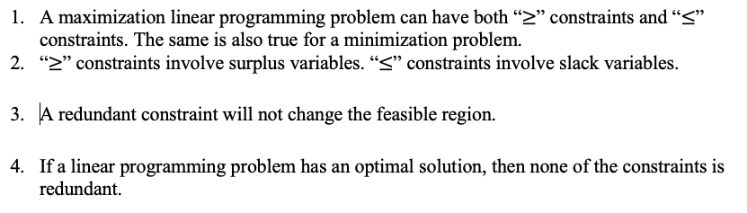 Solved 1. A maximization linear programming problem can have | Chegg.com