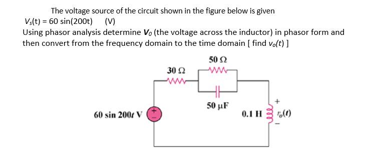 Solved The voltage source of the circuit shown in the figure | Chegg.com