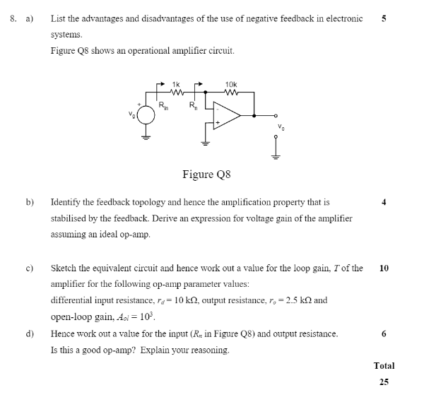 Solved 8. A) List The Advantages And Disadvantages Of The | Chegg.com