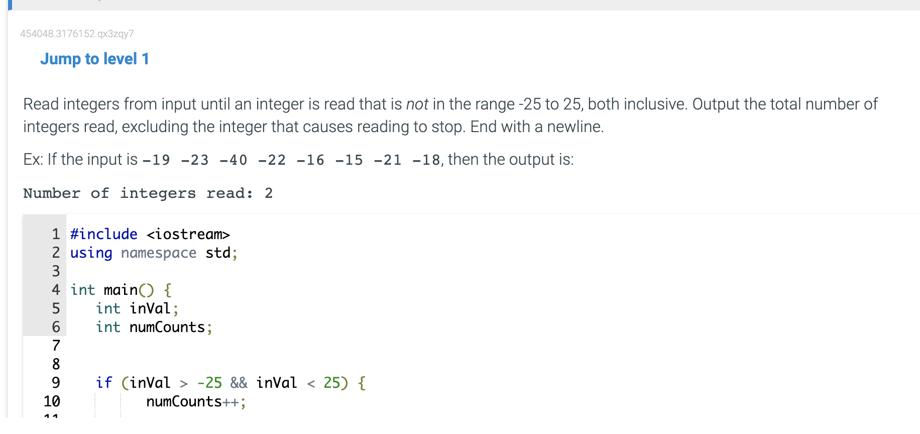 Solved Jump to level 1 Read integers from input until an | Chegg.com