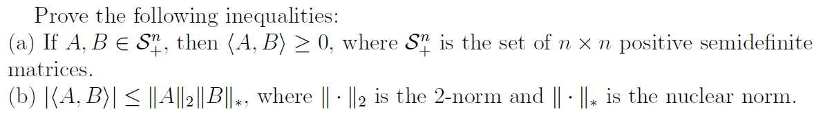 Solved Prove The Following Inequalities: (a) If A, B ESF, | Chegg.com