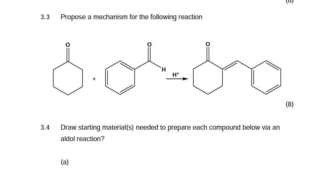 Solved 3.3 Propose a mechanism for the following reaction | Chegg.com