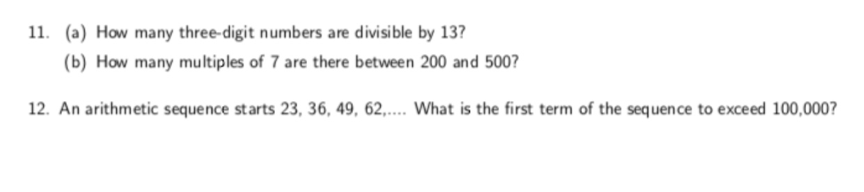 Solved 11. (a) How Many Three-digit Numbers Are Divisible By | Chegg.com