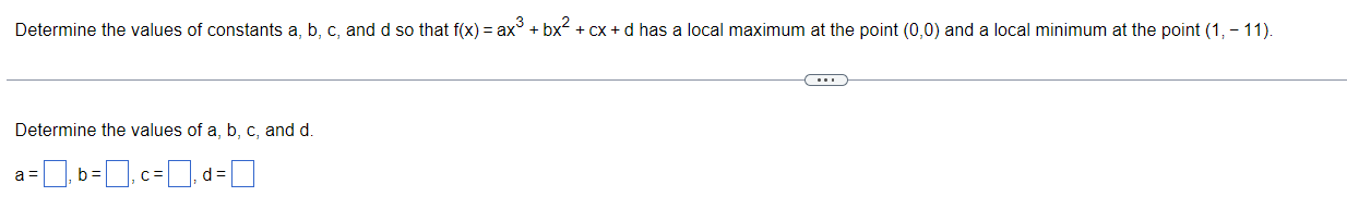 Solved Determine The Values Of Constants A,b,c, And D So | Chegg.com