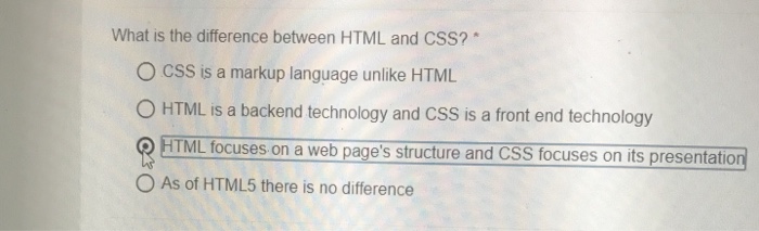 Solved What Is The Difference Between HTML And CSS? ?CSS Is | Chegg.com