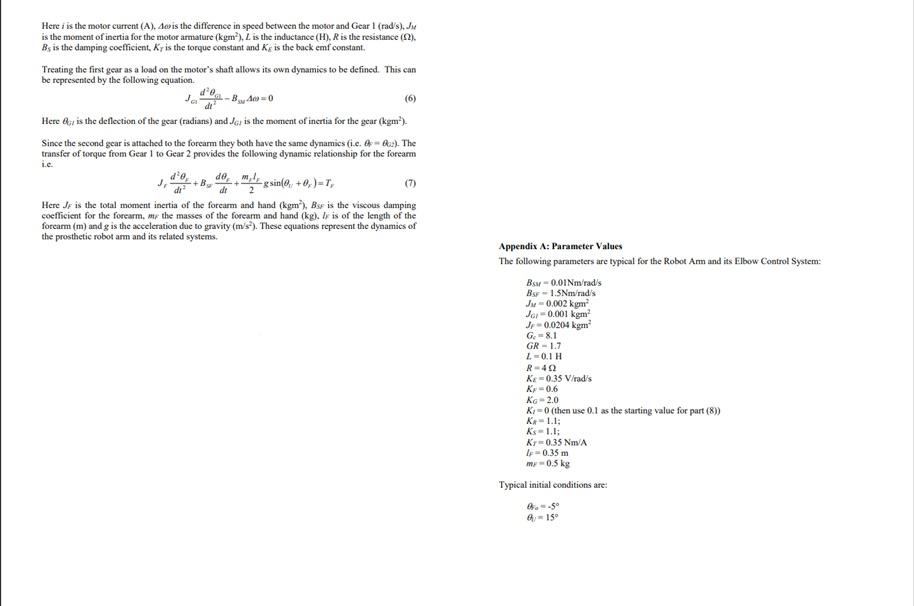 Solved ***Matlab help**** 1.Use this model and the parameter | Chegg.com