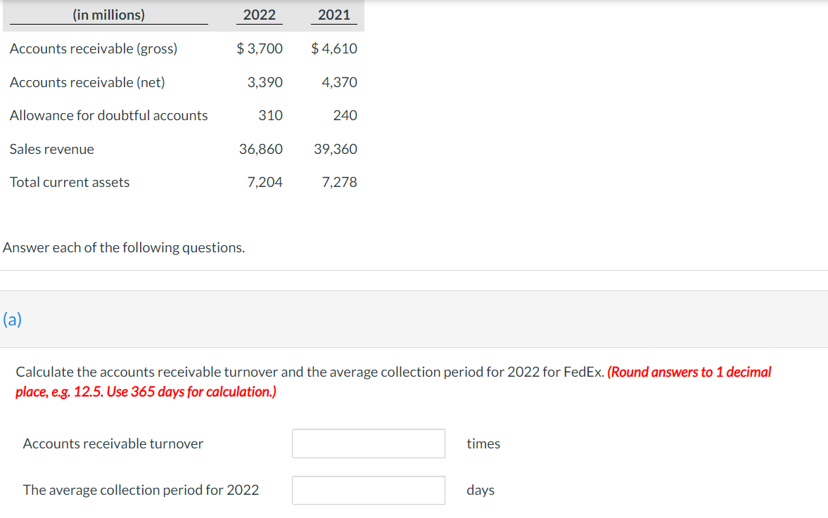 Solved Answer Each Of The Following Questions. (a) Calculate | Chegg.com