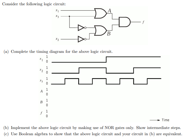 Solved Consider the following logic circuit: X1 DA B (a) | Chegg.com