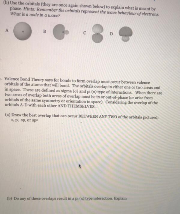 Solved 1. Valence Bond Theory involves the hybridization of | Chegg.com
