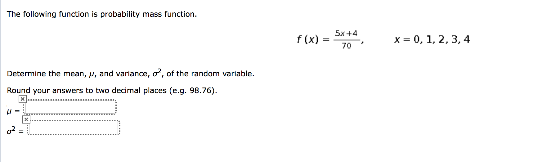 Solved The Following Function Is Probability Mass Function. | Chegg.com