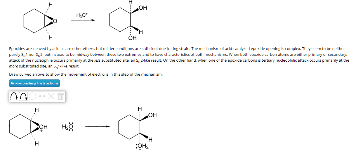 Solved H3O+ Epoxides are cleaved by acid as are other | Chegg.com
