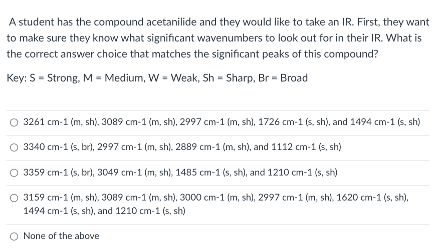 Solved A student has the compound acetanilide and they would