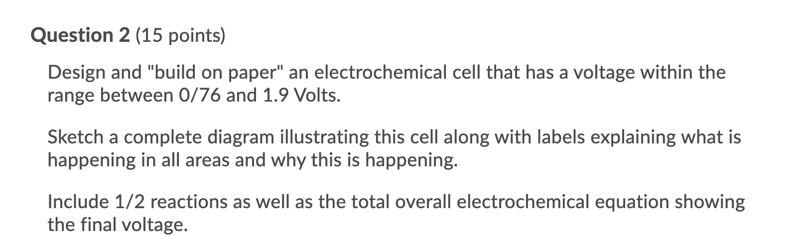 Solved Question 2 (15 Points) Design And "build On Paper" An | Chegg.com