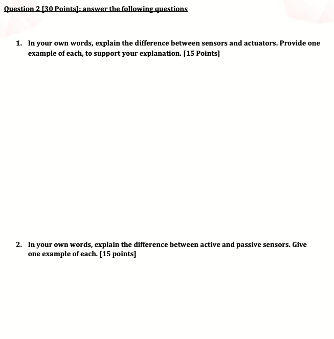 Solved Question 2 [30 Points]: answer the following | Chegg.com