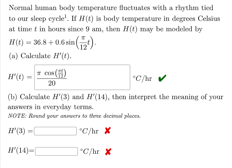 Solved Normal human body temperature fluctuates with a