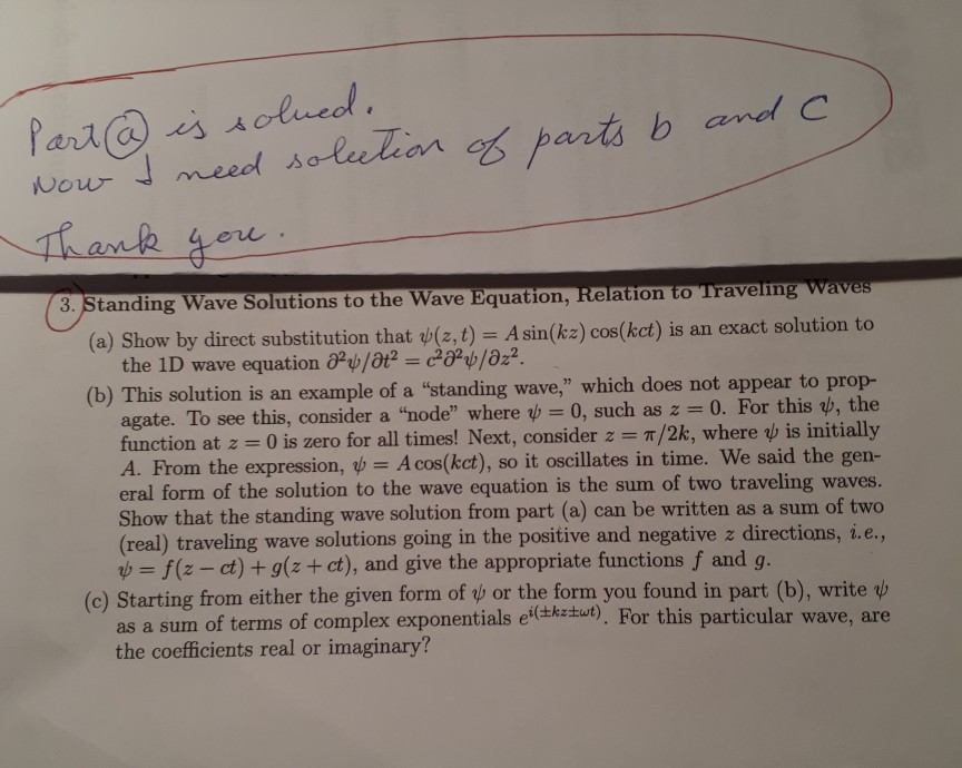 Solved parts b and C Part @ is solued. Now I need solection | Chegg.com