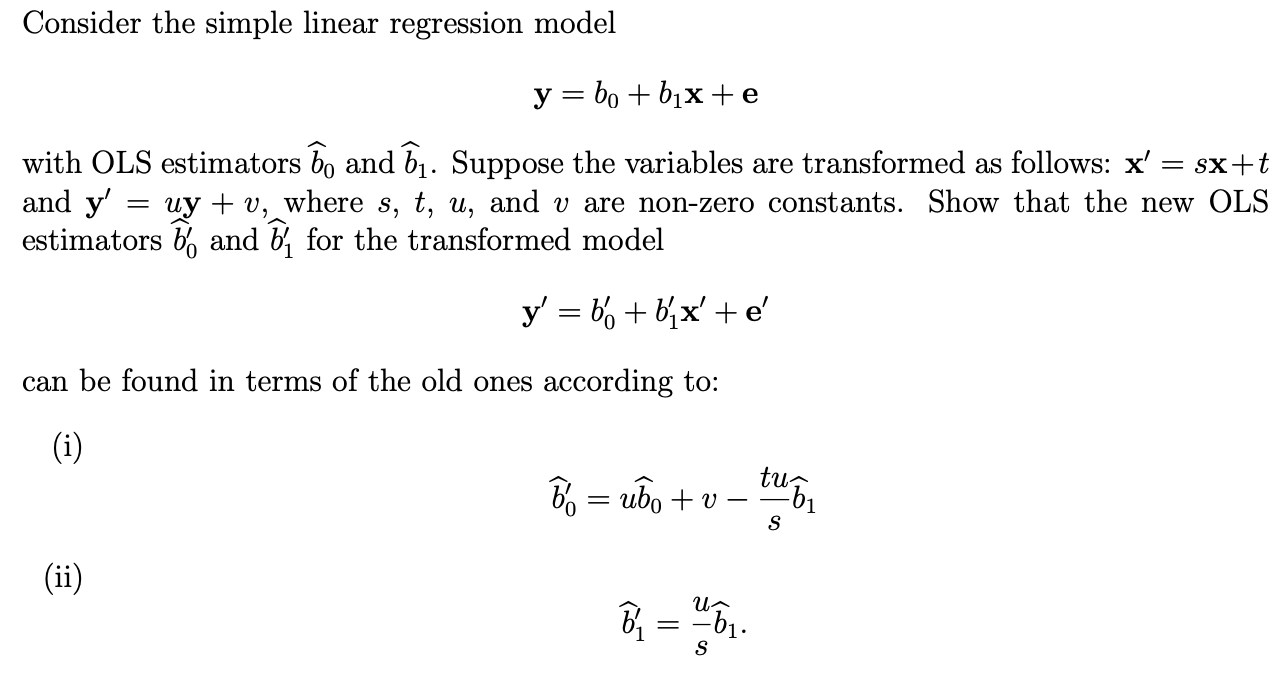 Solved Consider The Simple Linear Regression Model Ybo 3403