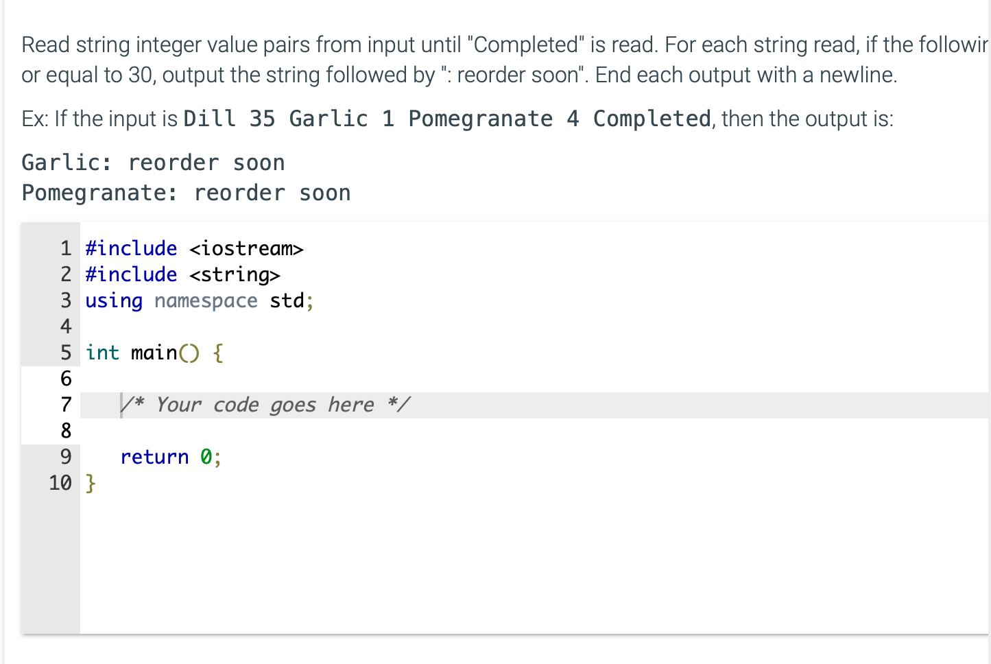 Solved Read string integer value pairs from input until | Chegg.com