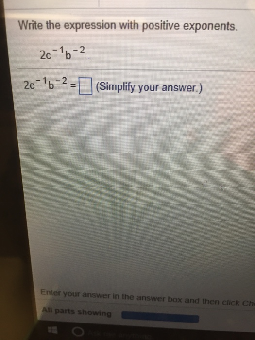 Solved Write the expression with positive exponents. | Chegg.com