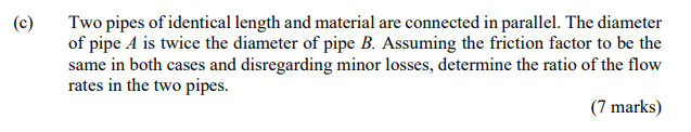 Solved (c) ) Two Pipes Of Identical Length And Material Are | Chegg.com