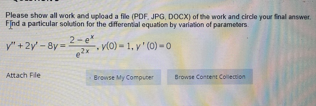 Solved Please show all work and upload a file (PDF, JPG, | Chegg.com