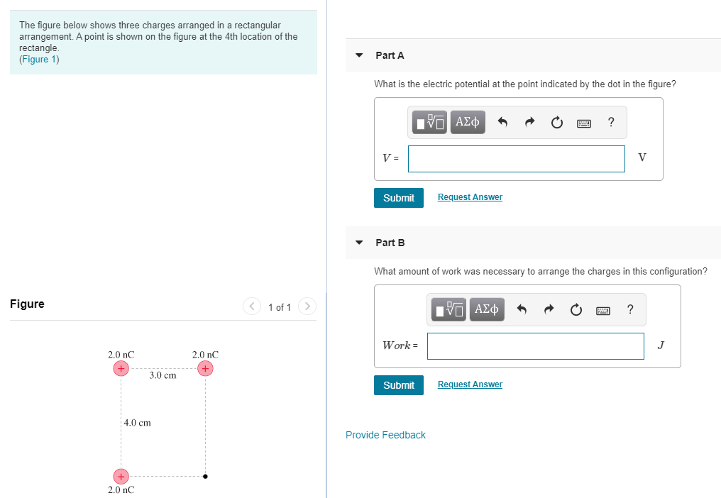 Solved The figure below shows three charges arranged in a | Chegg.com