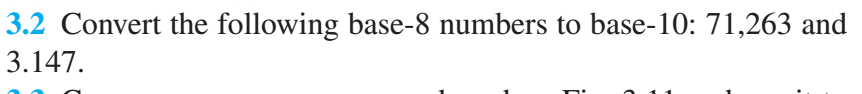 Solved 3.2 Convert the following base-8 numbers to base-10: | Chegg.com