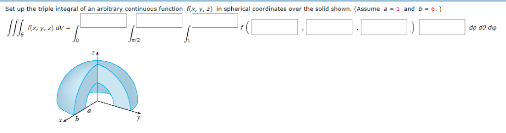Solved Set up the triple integral of an arbitrary continuous | Chegg.com