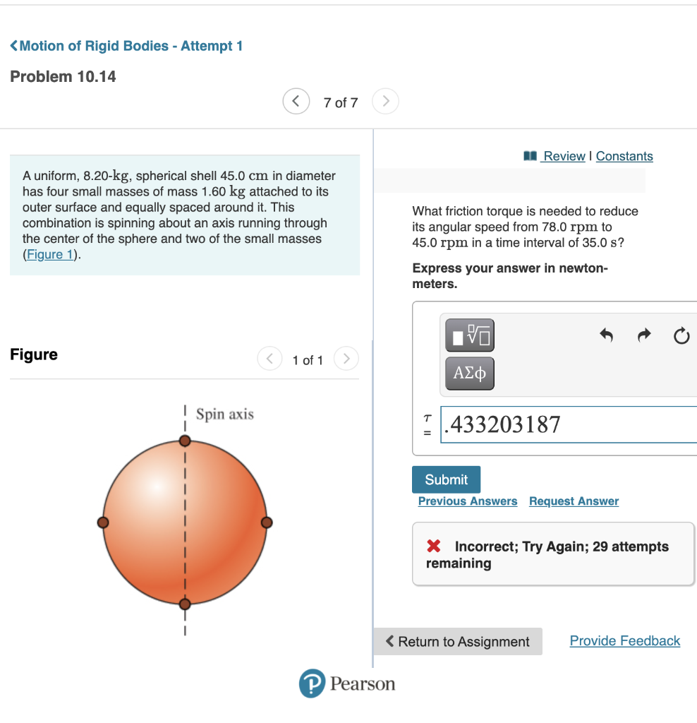 Solved Motion Of Rigid Bodies Attempt 1 Problem 10 14 Chegg Com