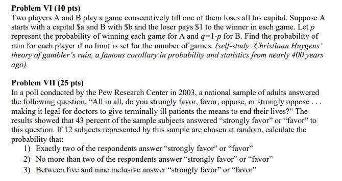 Two Players A And B Play A Game Consecutively Till | Chegg.com