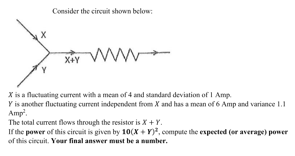 Solved Consider the circuit shown below: X WWW X+Y X is a | Chegg.com