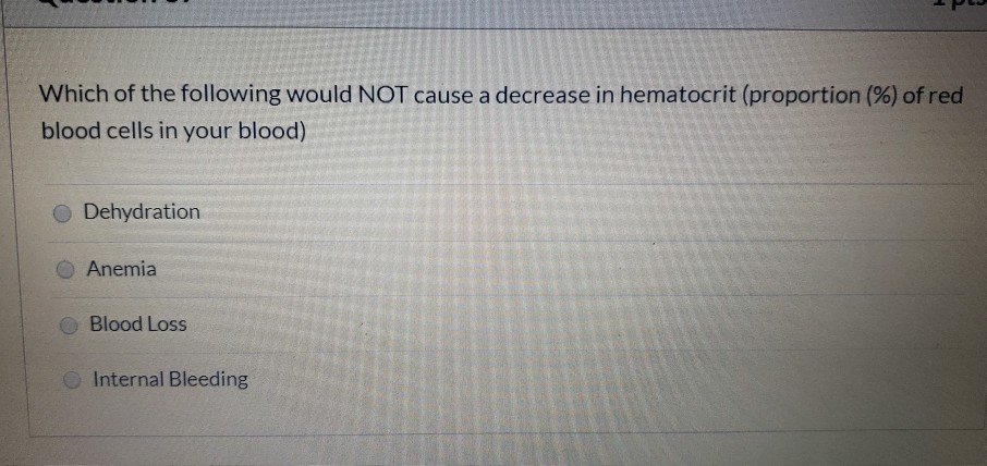 Solved Which of the following would NOT cause a decrease in | Chegg.com