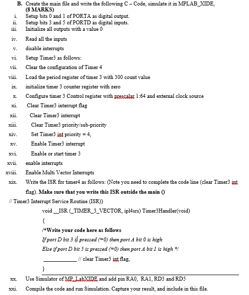 : ix. B. Create the main file and write the following | Chegg.com