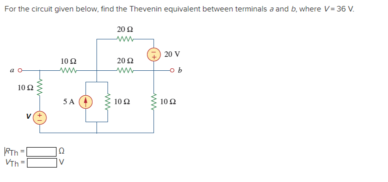 Solved For the circuit given below, find the Thevenin | Chegg.com