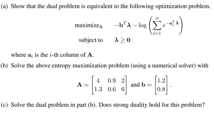 (Entropy Maximization) Consider The Entropy | Chegg.com