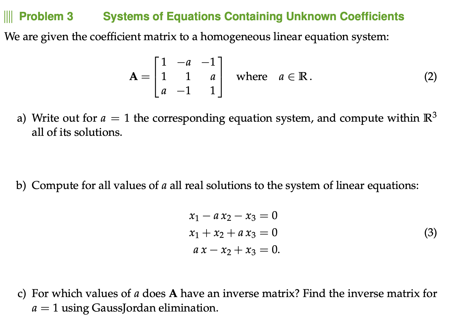 Solved Problem 3 Systems Of Equations Containing Unknown