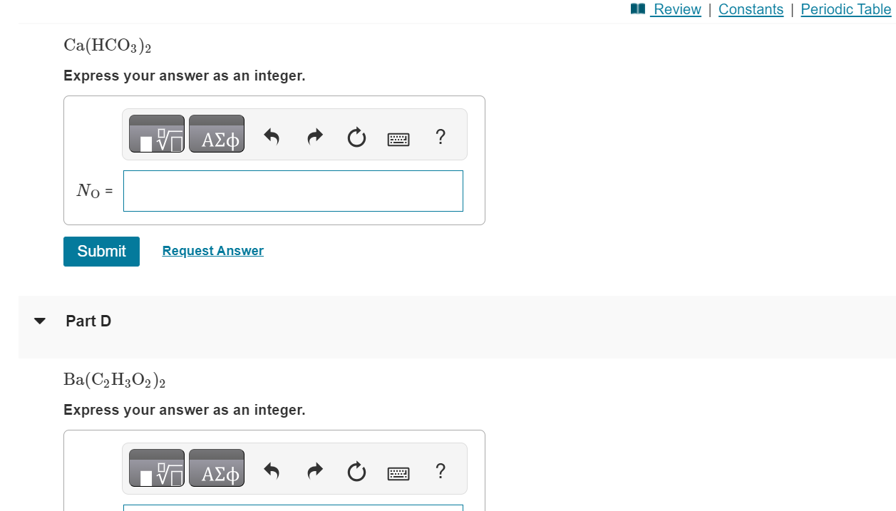 Solved How Many Oxygen Atoms Are In Each Of The Following Chegg Com