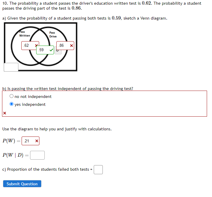 Solved 10. The probability a student passes the driver's | Chegg.com