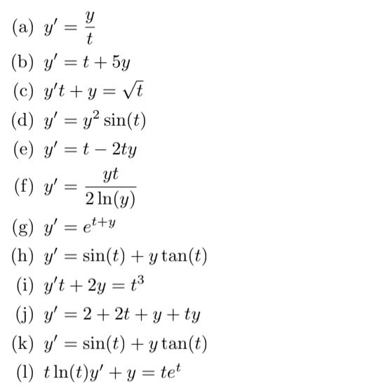 Solved Y A Y T B Y T 5y C Y T Y Ve D Y Chegg Com