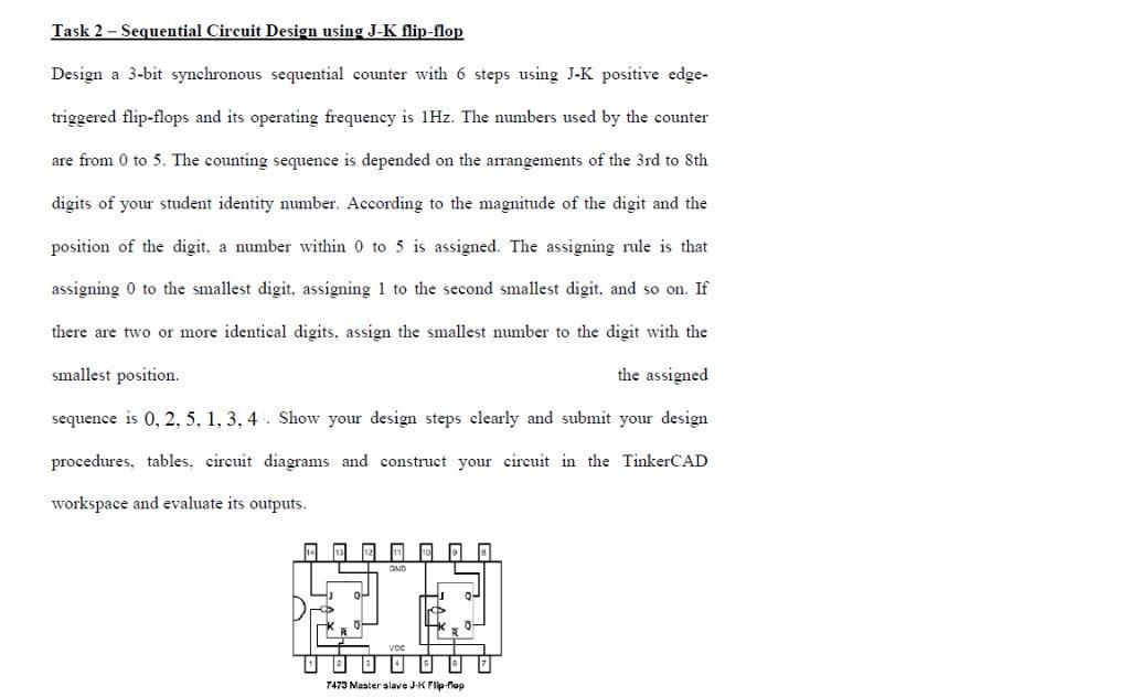 Solved Task 2 - Sequential Circuit Design Using J-K | Chegg.com