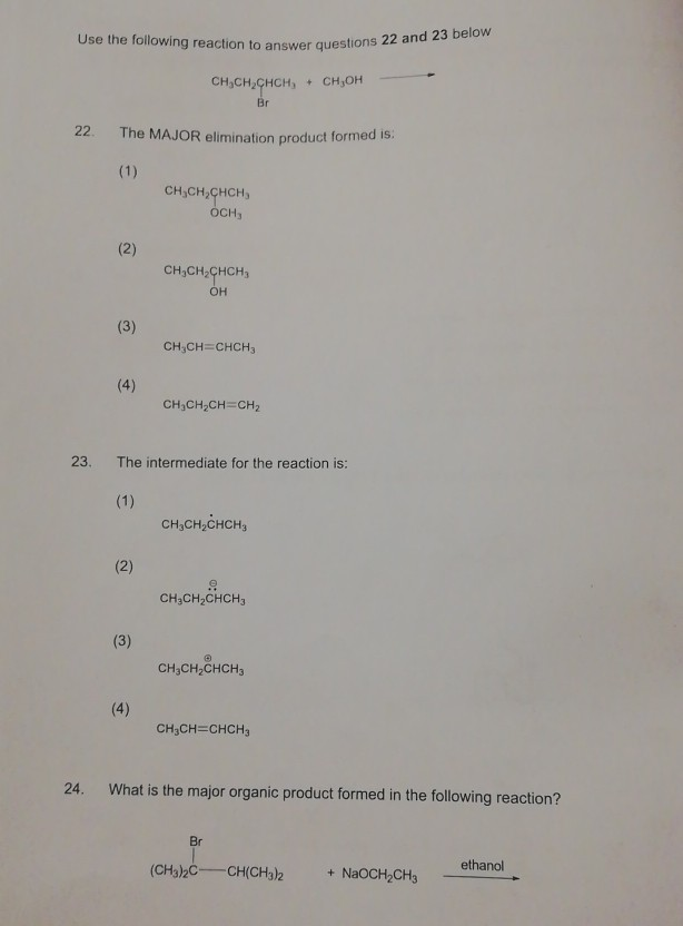 Solved Use the following reaction to answer questions 22 and | Chegg.com