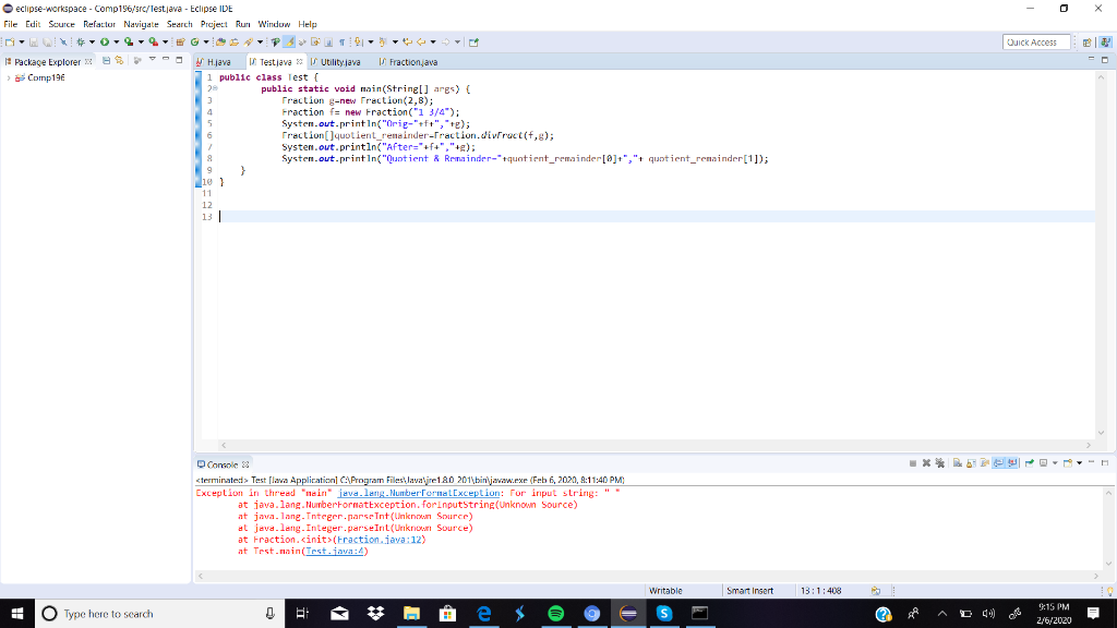 Solved The Code requires three classes where utility, test, | Chegg.com