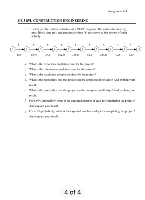 Solved Assignment # 3 CE 315/L CONSTRUCTION ENGINEERING 3. | Chegg.com